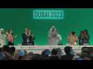 Standing ovation as nations adopt climate deal on fossil fuels