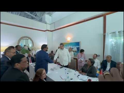 Venezuela, Guyana leaders shake hands after meeting on Essequibo land dispute