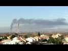 Smoke billows over northern Gaza seen from Israeli border