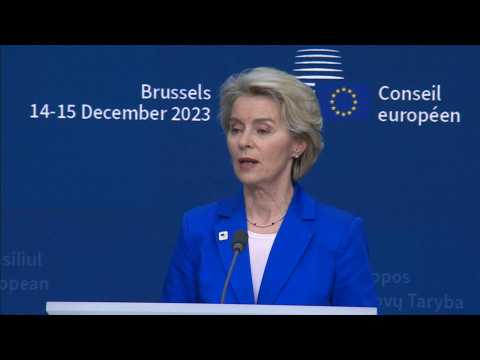 EU chief vows to overcome Hungary's block on Ukraine aid