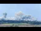 Smoke billows from central Gaza amid the ongoing Israel-Hamas conflict