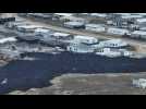 Lava near Iceland town of Grindavik following eruption
