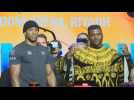 Anthony Joshua and Francis Ngannou face off in London ahead of Riyadh clash
