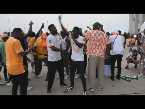 Fans arrive at stadium for AFCON tournament opener
