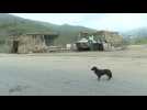 Russian military at checkpoint on Lachin corridor