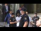 Images of Real Madrid's Vinicius Jr leaving court