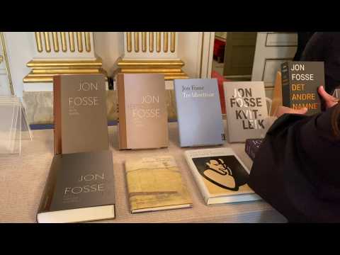 Images of books by new Nobel literature laureate, Norway's Jon Fosse