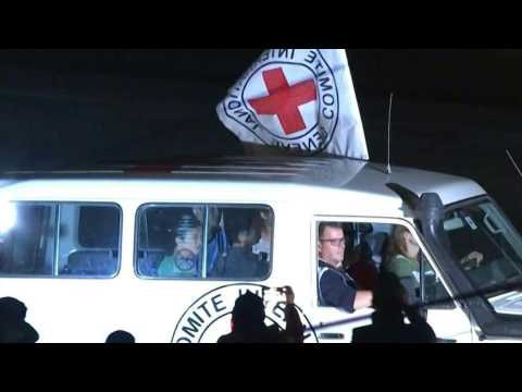 Released hostages cross from Gaza Strip into Egypt