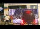 Vehicles with Israeli hostages released by Hamas arrive at Sheba Medical Center