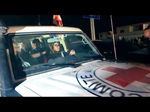 Red Cross convoy carrying released Hamas hostages cross Rafah to Egypt