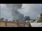 Smoke billows following strike in Khan Yunis