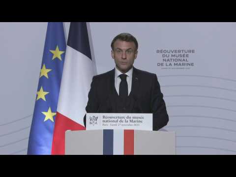 French President Macron defends France's "maritime destiny"