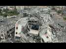 Aerial shots of destruction in Gaza's al-Zahra