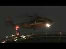 A helicopter carrying released Israeli hostages arrives at hospital in Tel Aviv