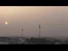 Timelapse of sunset over northern Gaza on third day of fragile truce