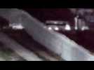 Israeli army releases footage of bus carrying released hostages entering Israel