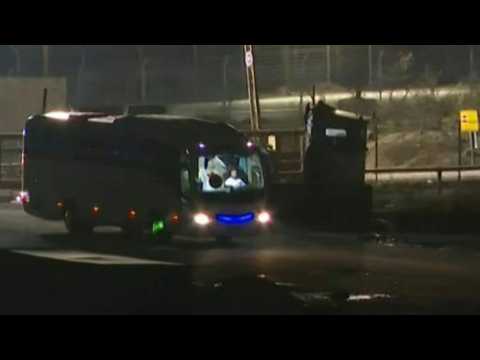 Bus transporting freed Palestinian detainees leaves Ofer prison