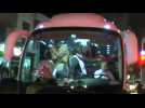Palestinians celebrate arrival of released prisoners in the West Bank