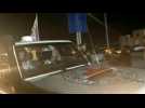 Two released hostages seen on board Red Cross convoy crossing Rafah