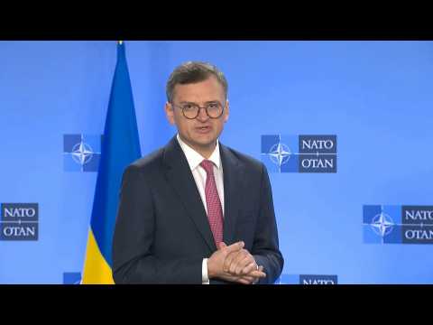 Ukrainian Foreign Minister Kuleba arrives for NATO meeting