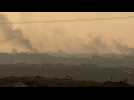 View of Gaza skyline at sunset as fragile truce holds