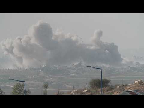Large cloud of smoke rises over north Gaza as Israel continues bombardment