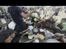 Gaza: humanitarian aid cooked and distributed at a school in Rafah