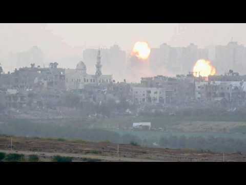 Smoke billows over northern Gaza after Israeli air strikes