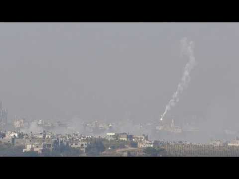 Smoke billows over northern Gaza Strip
