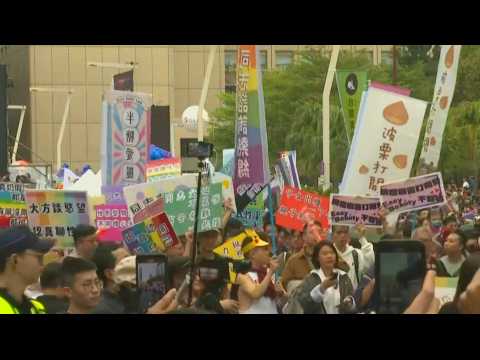 Rainbows and smiles at Taiwan's annual pride parade