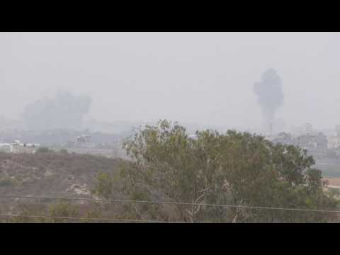 Smoke billows over northern Gaza Strip after Israeli strikes