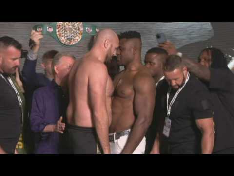 Tyson Fury and Francis Ngannou face off on eve of clash in Riyadh