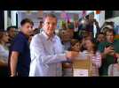 Argentina's presidential candidate Sergio Massa votes in runoff