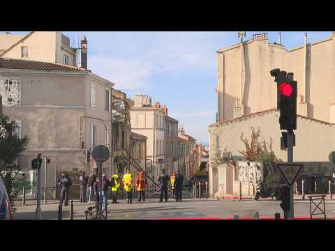 Marseille: Images of building partially collapsed after fire