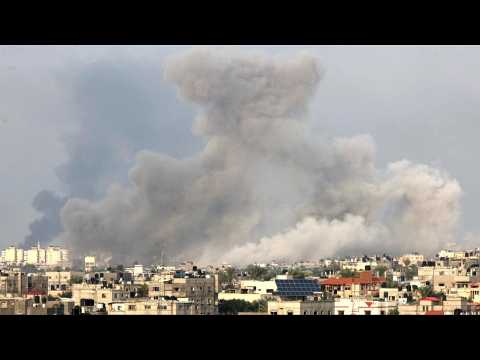 Smoke billows following Israeli strikes on Rafah, southern Gaza