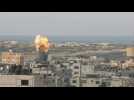 Moment strike hits Gaza's Rafah
