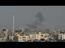 Smoke rises after Israeli airstrike on Gaza's Rafah