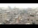 Skyline of Rafah as Israeli troops battle Hamas in southern Gaza