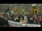 Protesters in New York call for the end of US funding to Israel