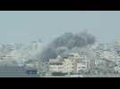 Israeli strikes pound Gaza on Monday morning