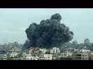 Smoke billows following Israeli strike on Gaza City