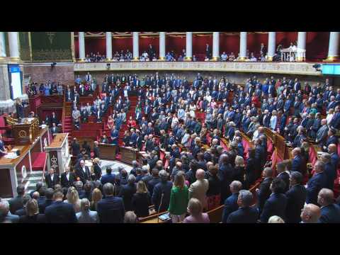 A minute's silence for the victims of Hamas attacks in French parliament