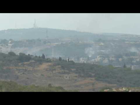 Scene on Lebanon-Israel border as Hezbollah says it fired missiles