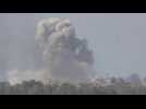 Large plumes of smoke over central Gaza
