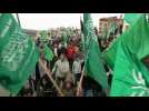 Rally in Saleh al-Aruri's hometown after he was killed in Lebanon by suspected Israeli strike