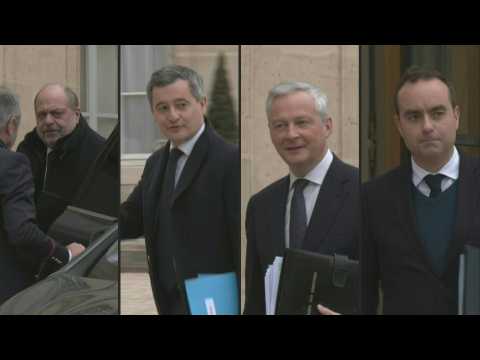 Ministers arrive at Attal government's first Cabinet meeting