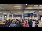 Large crowd waits at London's St Pancras after Eurostar cancellations