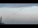 Trail of smoke in Rafah sky after rocket fired towards Israel