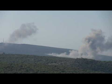 Smoke billows after Israeli strikes in southern Lebanon