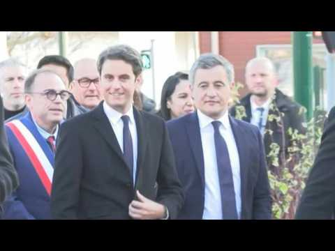France's new PM Attal visits police station outside Paris